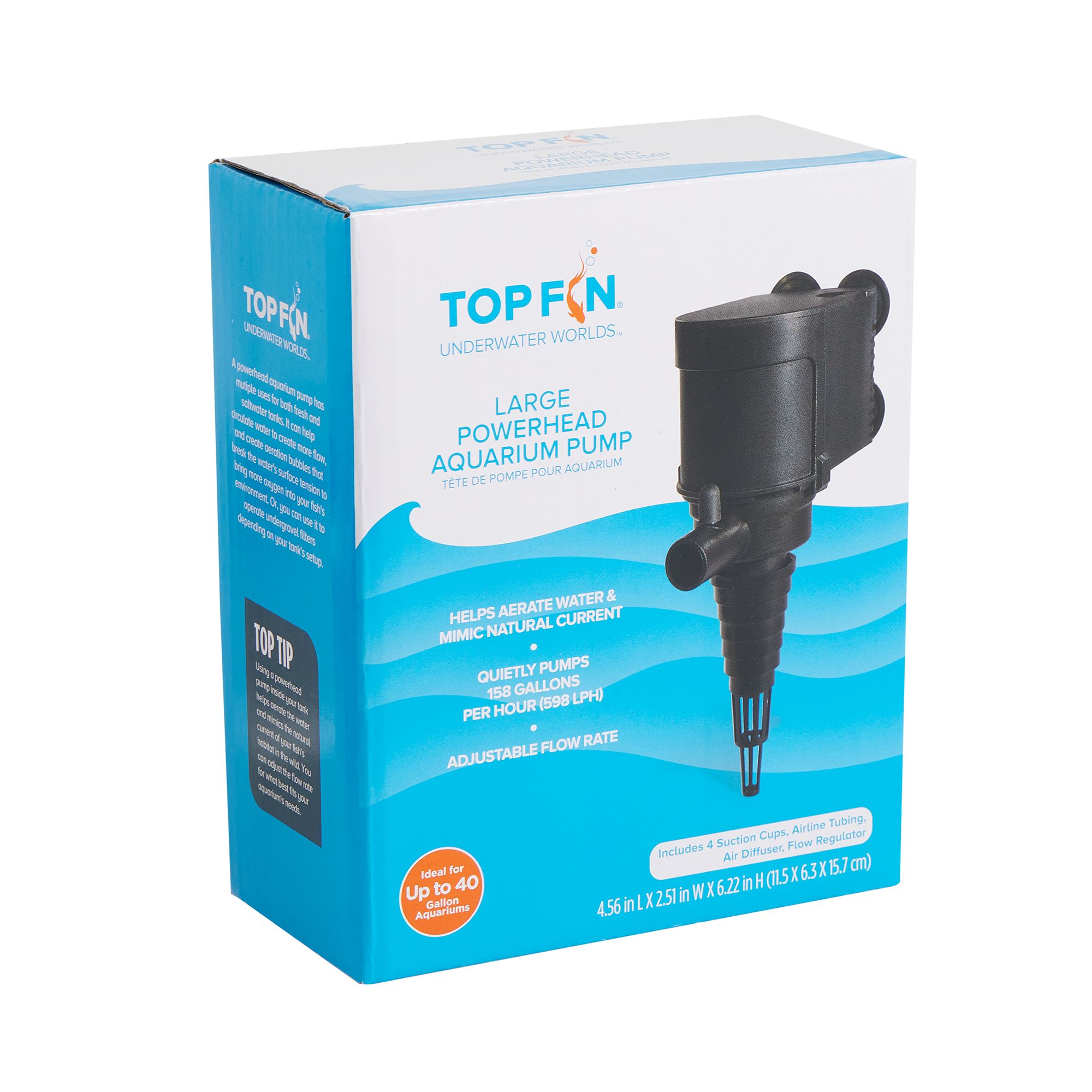 Top Fin® Powerhead Aquarium Pump | fish 