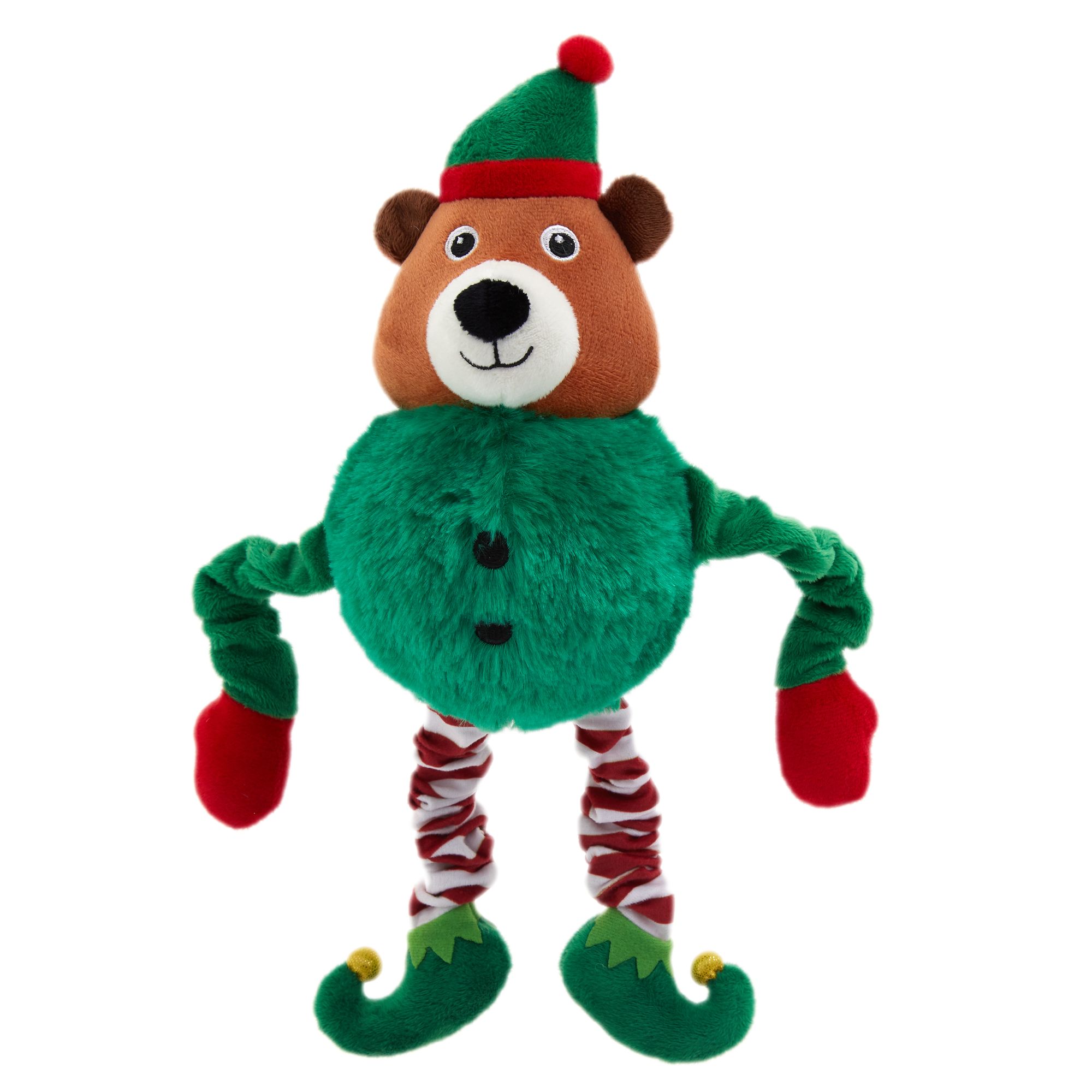 christmas bear dog toy