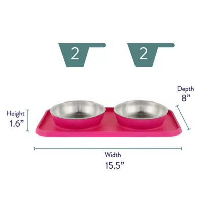 Product Top Paw® Stay-Put Bowl & Mat Set