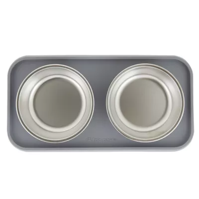 Top Paw® Stay-Put Bowl & Mat Set - Image 4