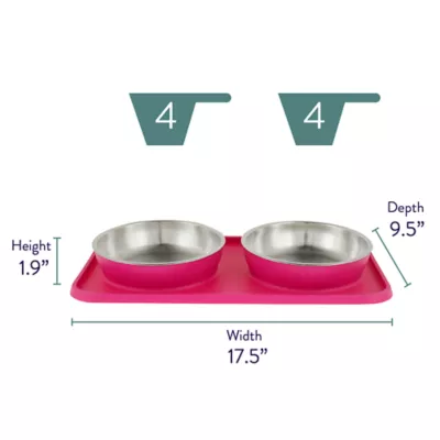 Product Top Paw® Stay-Put Bowl & Mat Set