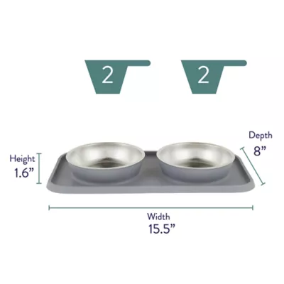 Product Top Paw® Stay-Put Bowl & Mat Set