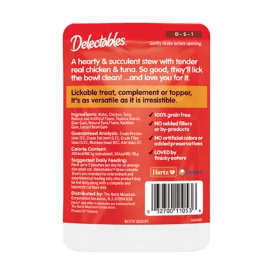 Product Hartz Delectables Lickable Treats ™ Stew Cat Treats