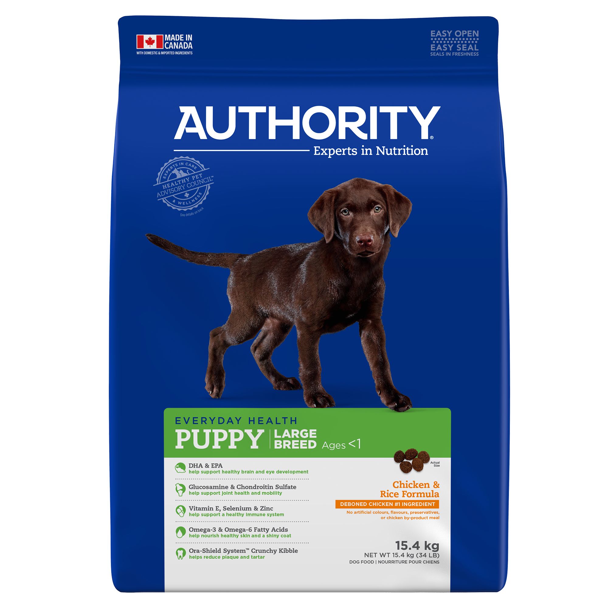 Authority® Large Breed Puppy Food Chicken & Rice dog Dry Food