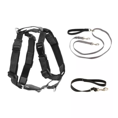 PetSafe 3 in 1 Harness with Two Point Control Leash No Pull Harness Black