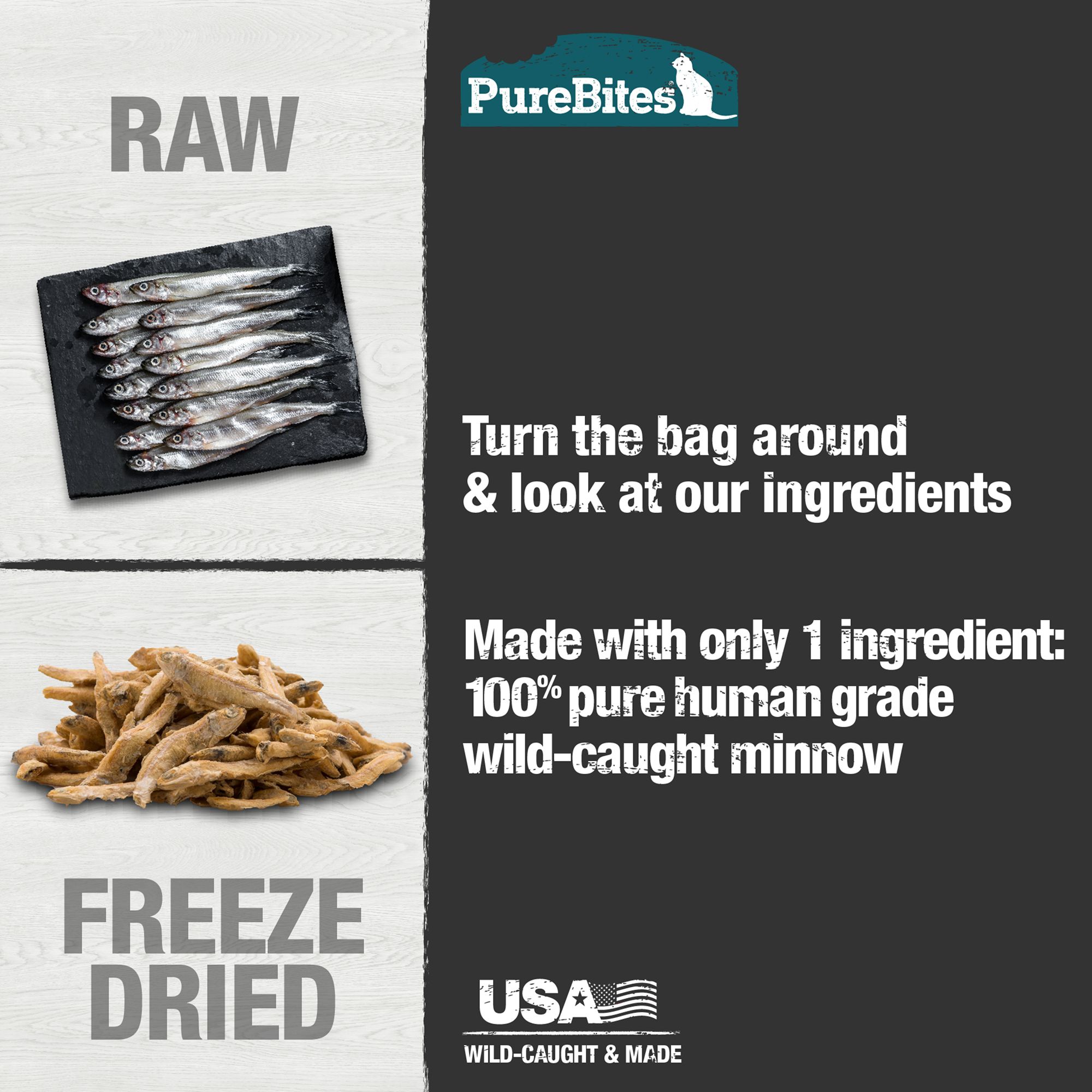 Purebites Freeze Dried Cat Treat Minnow