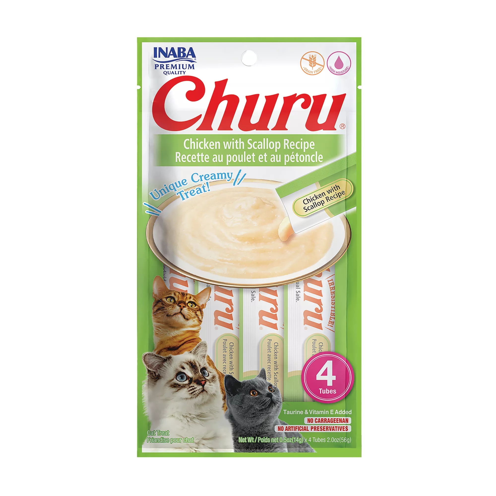 Inaba Churu Creamy Puree Cat Treat - Chicken with Scallop