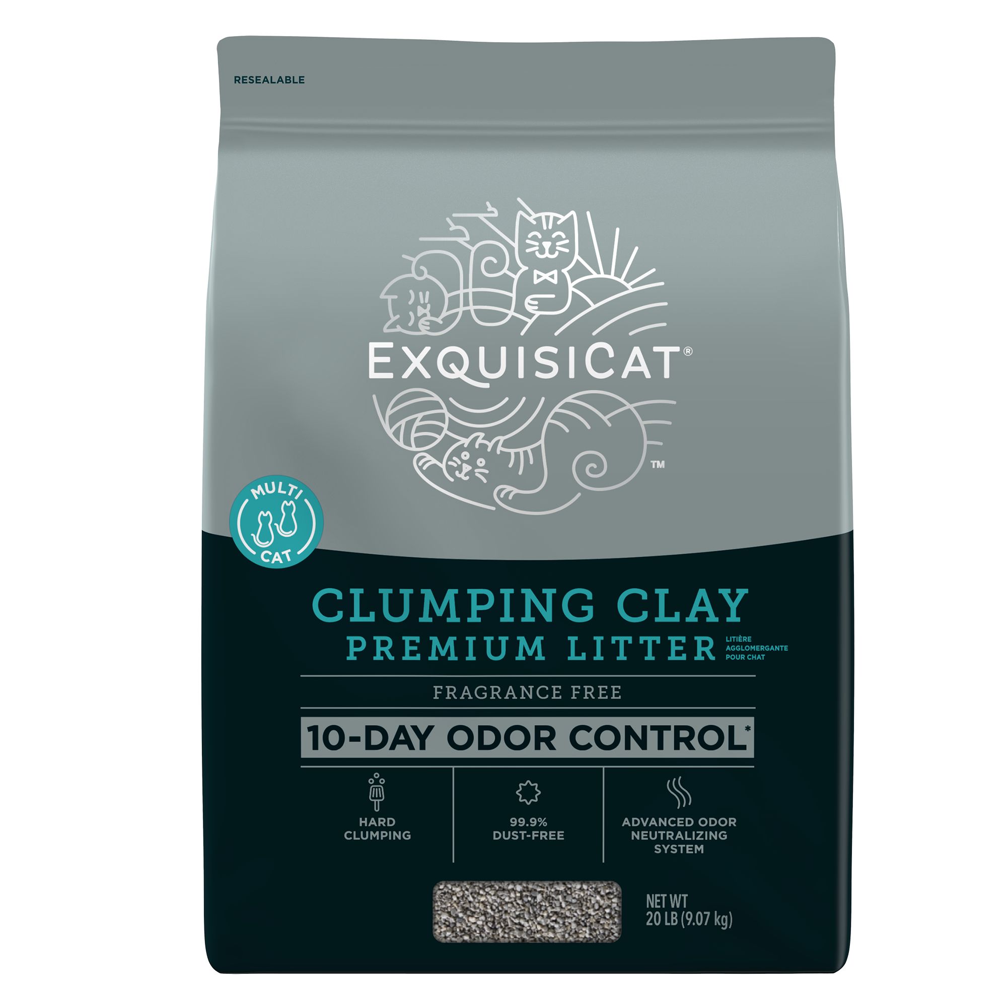 ExquisiCat Clumping Clay Premium Cat 