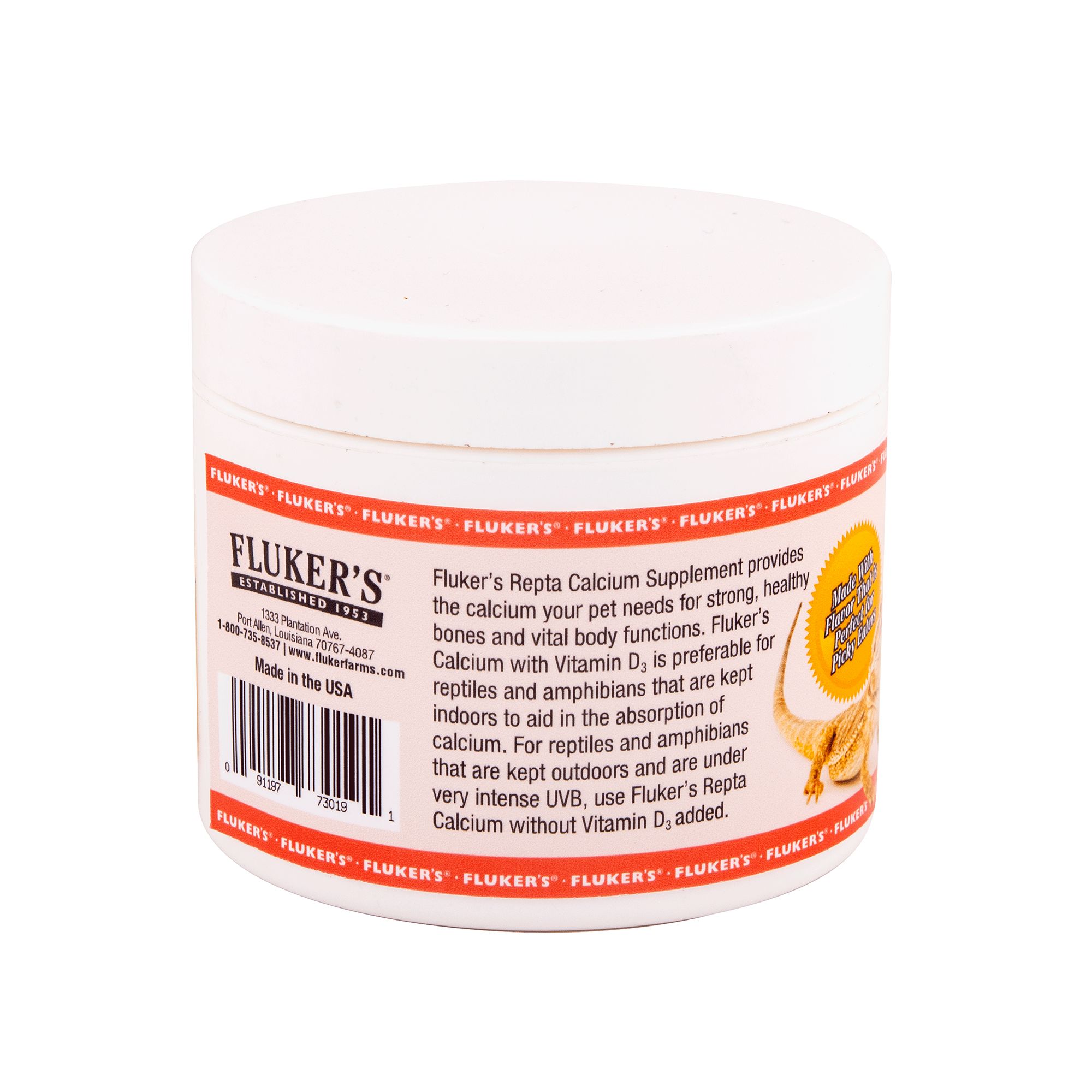 Fluker's® Repta Calcium with Vitamin D Supplement - Reptile Calcium Supplement - thumbnail 2