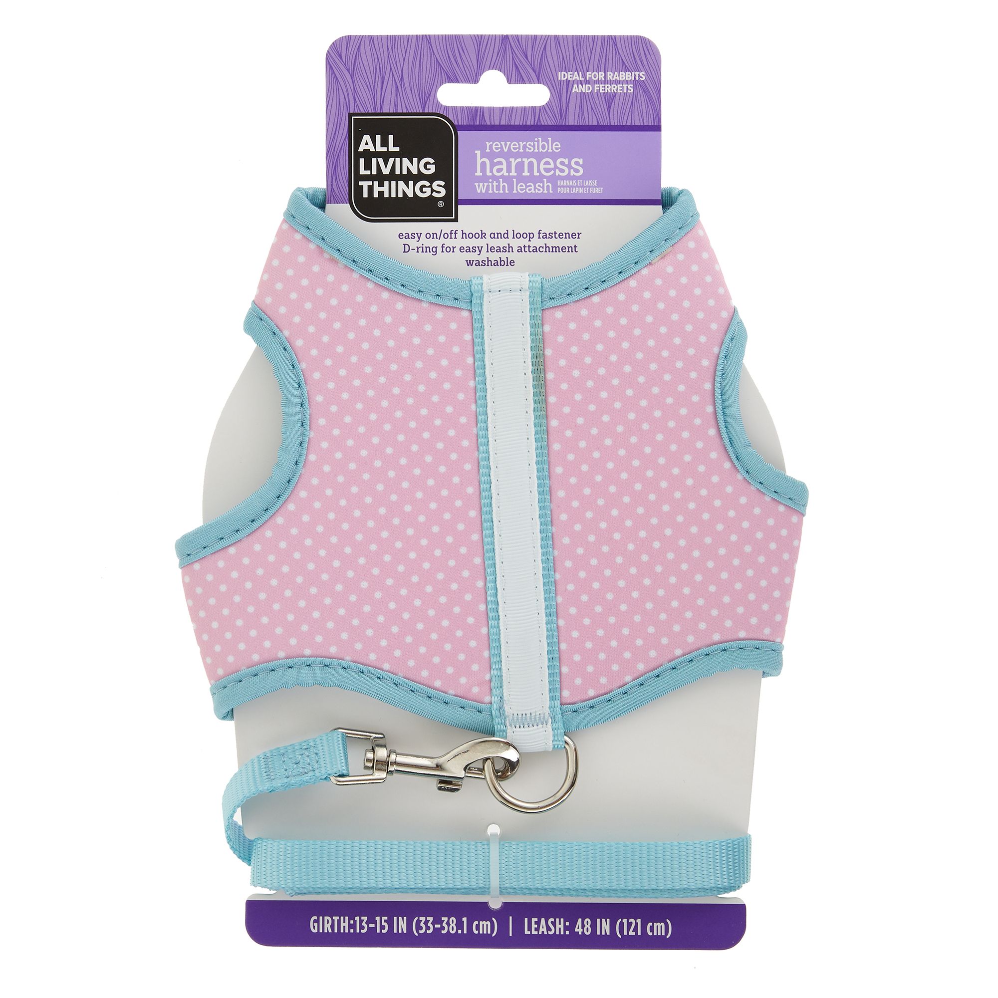 Reversible Small Pet Harness \u0026 Leash 