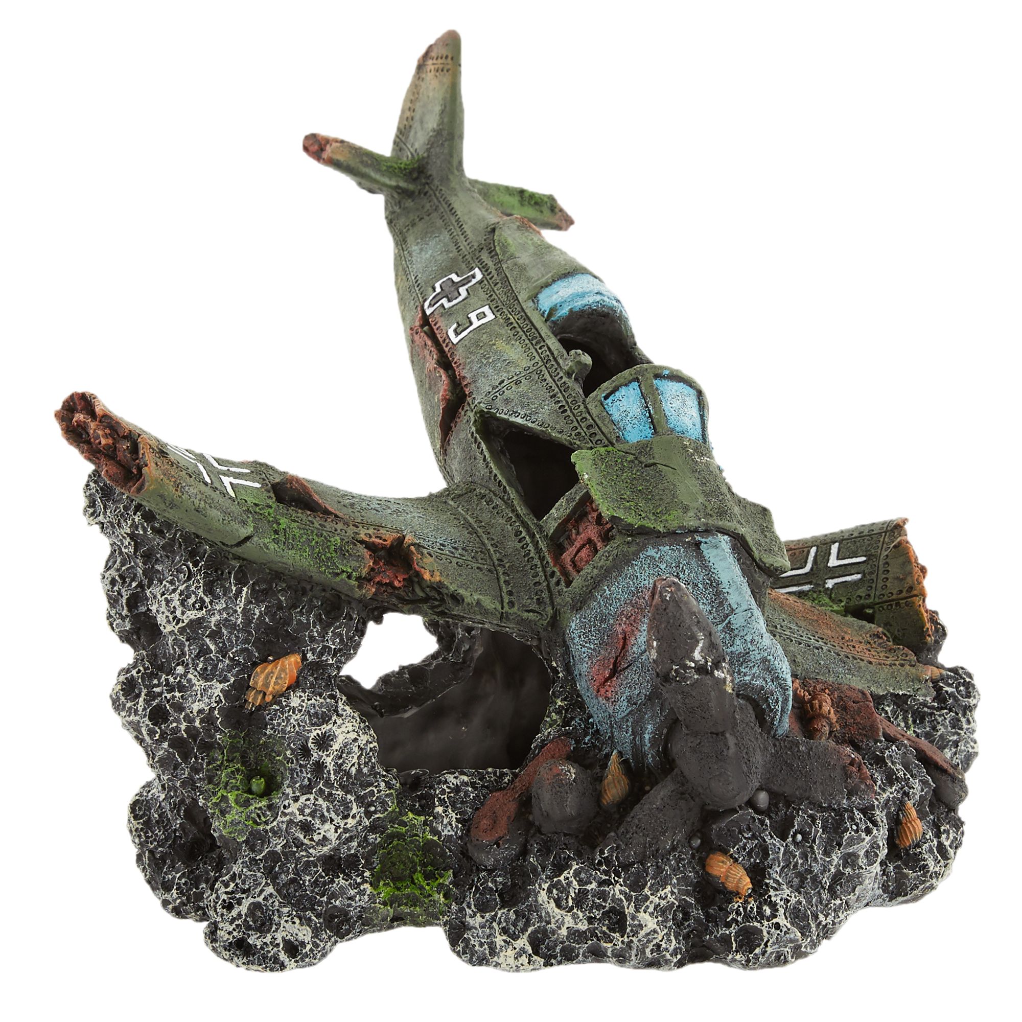 sunken plane aquarium decoration