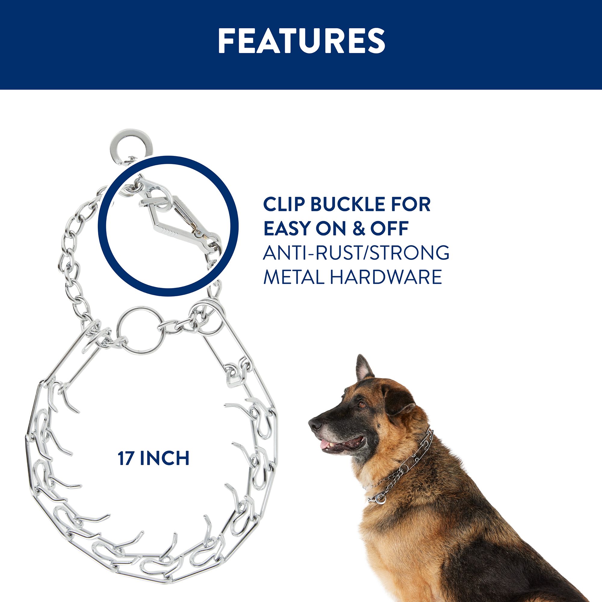 Top Paw Quick Release Prong Training Dog Collar