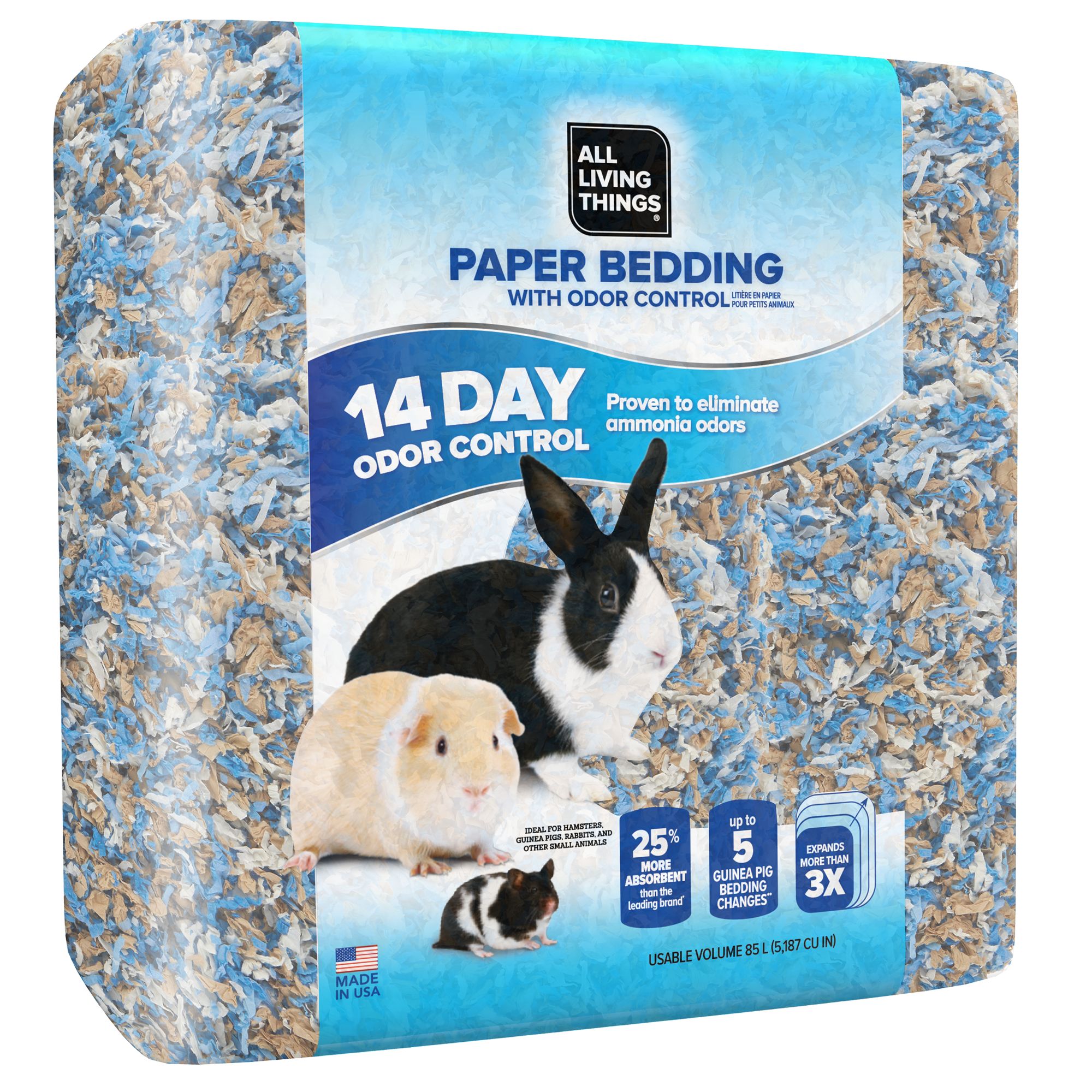 Odor Control Small Pet Paper Bedding 