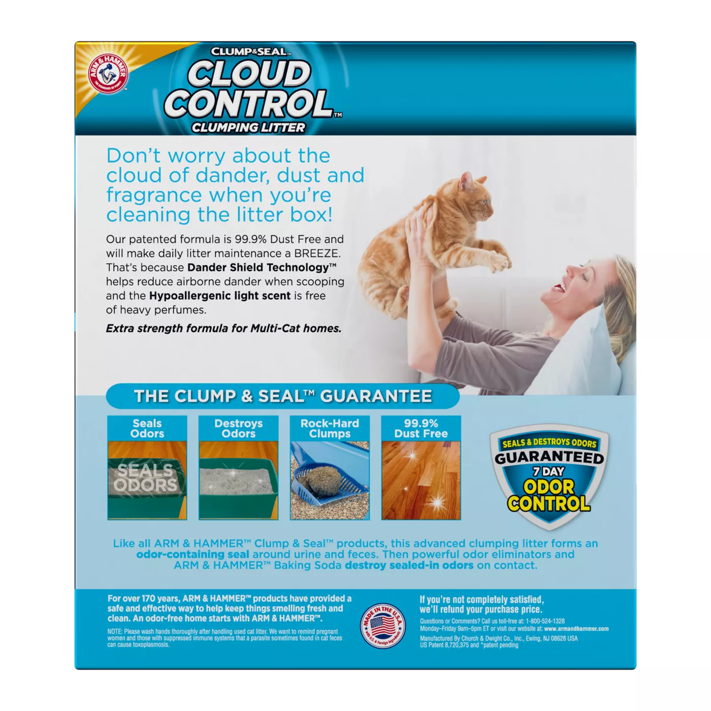 Arm Hammer Clump Seal Cloud Control Clumping Multi Cat Clay Cat Litter Scented Low Dus