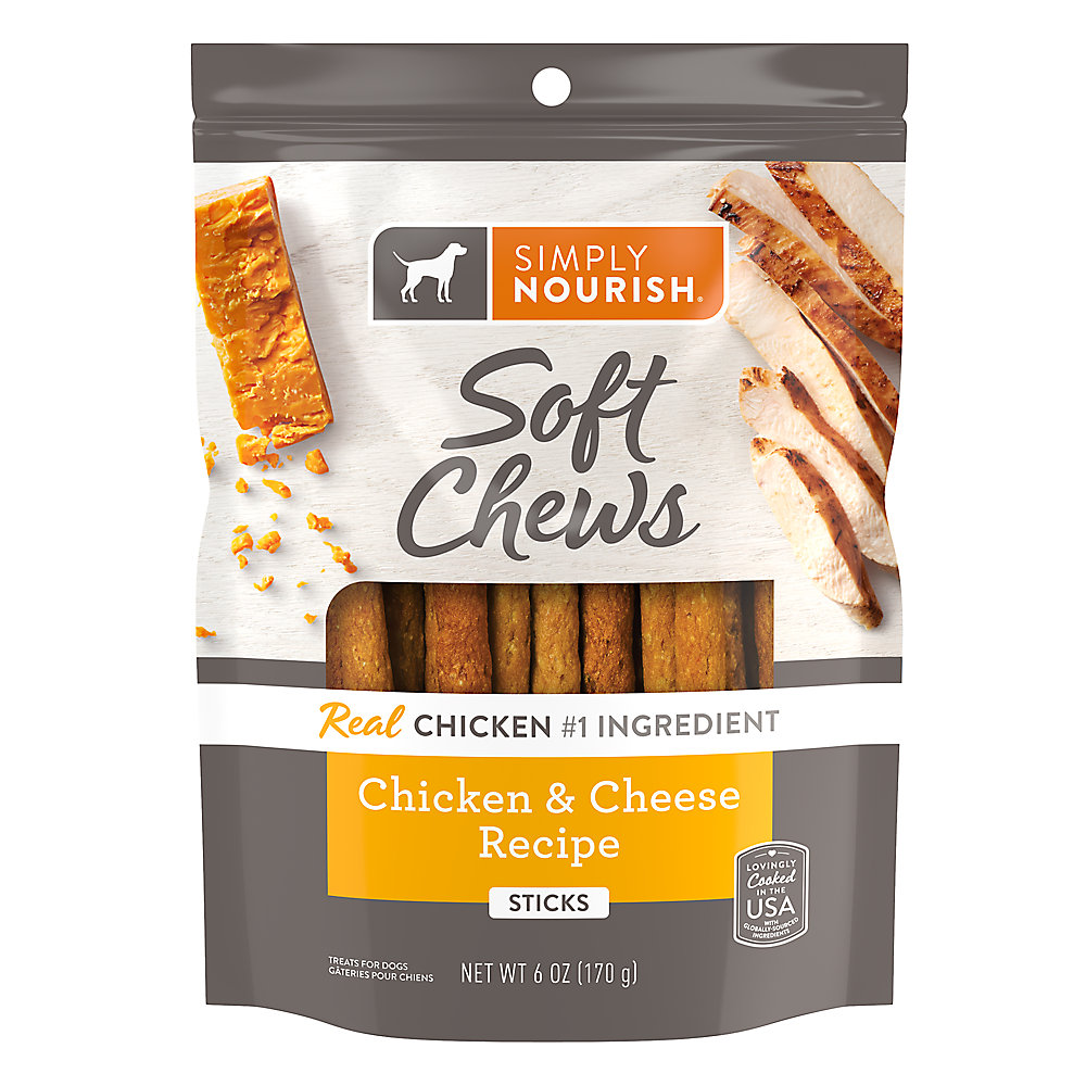 petsmart.com | Simply Nourish® Soft Chews Original Dog Protein Stick Treat - Chicken & Cheese