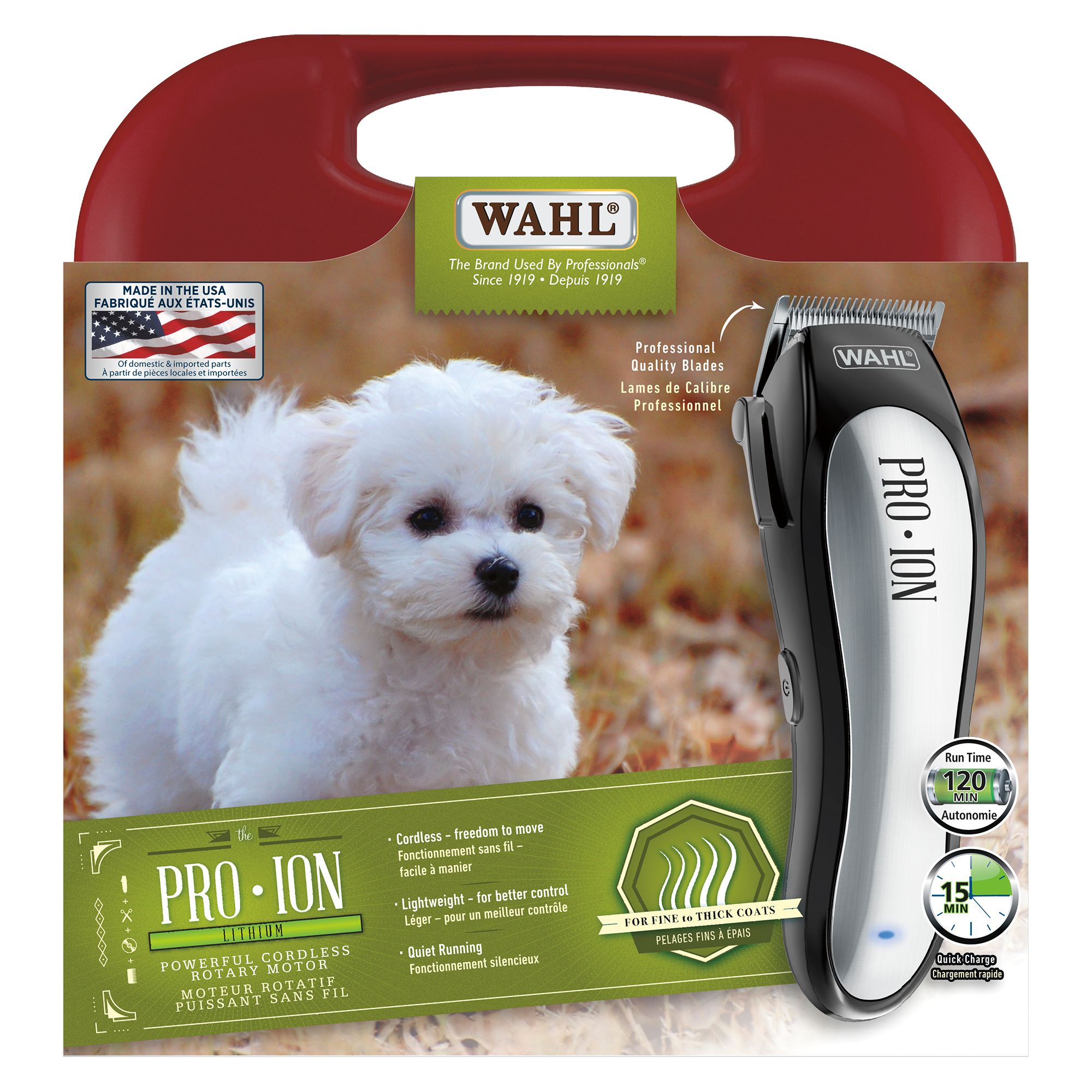 Wahl® Pro Ion® Rechargeable Cordless Pet Clipper | dog Hair Clippers