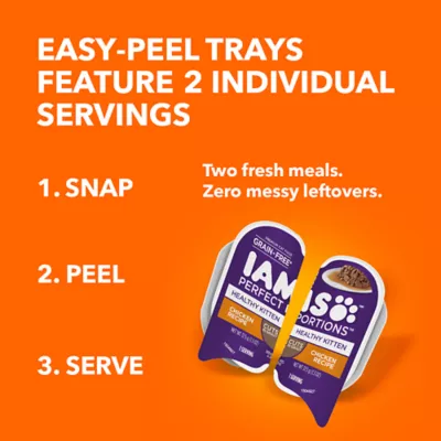 Product Iams® Perfect Portions Healthy Kitten Wet Cat Food - Grain Free, Chicken, Cuts In Gravy