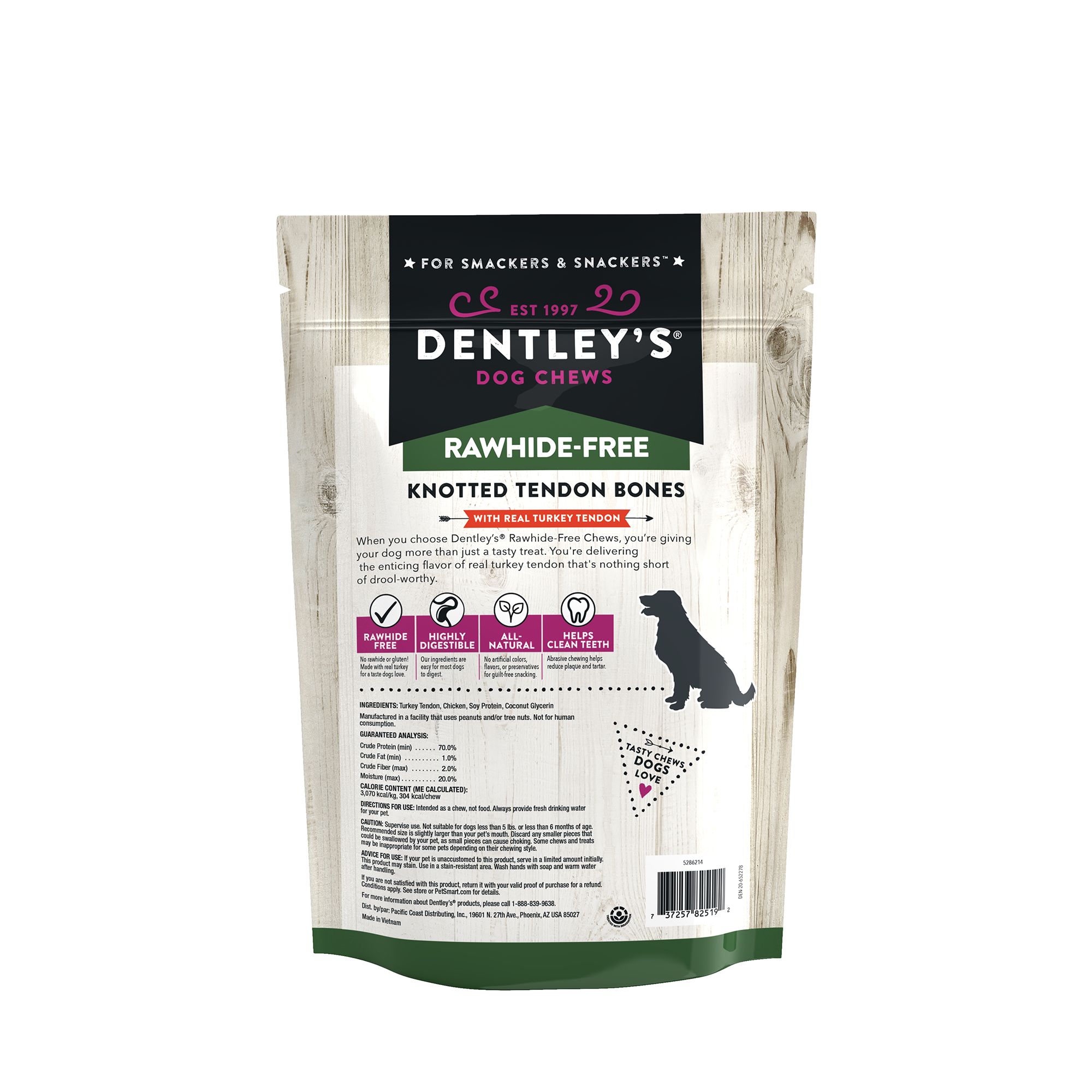 dentley's rawhide free knotted bones