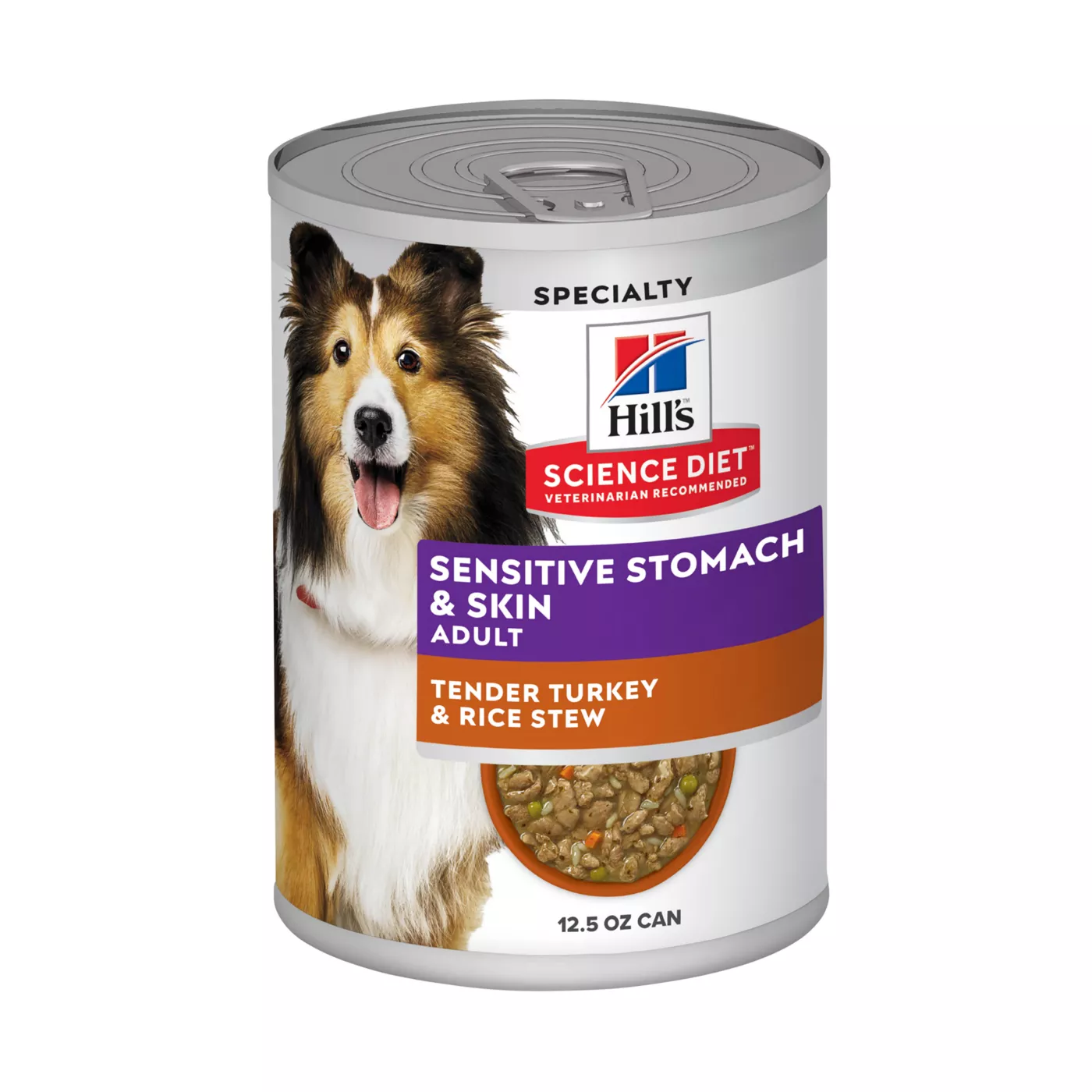 Hill s Science Diet Sensitive Stomach Skin Adult Wet Dog Food Turkey Rice 12.5 oz