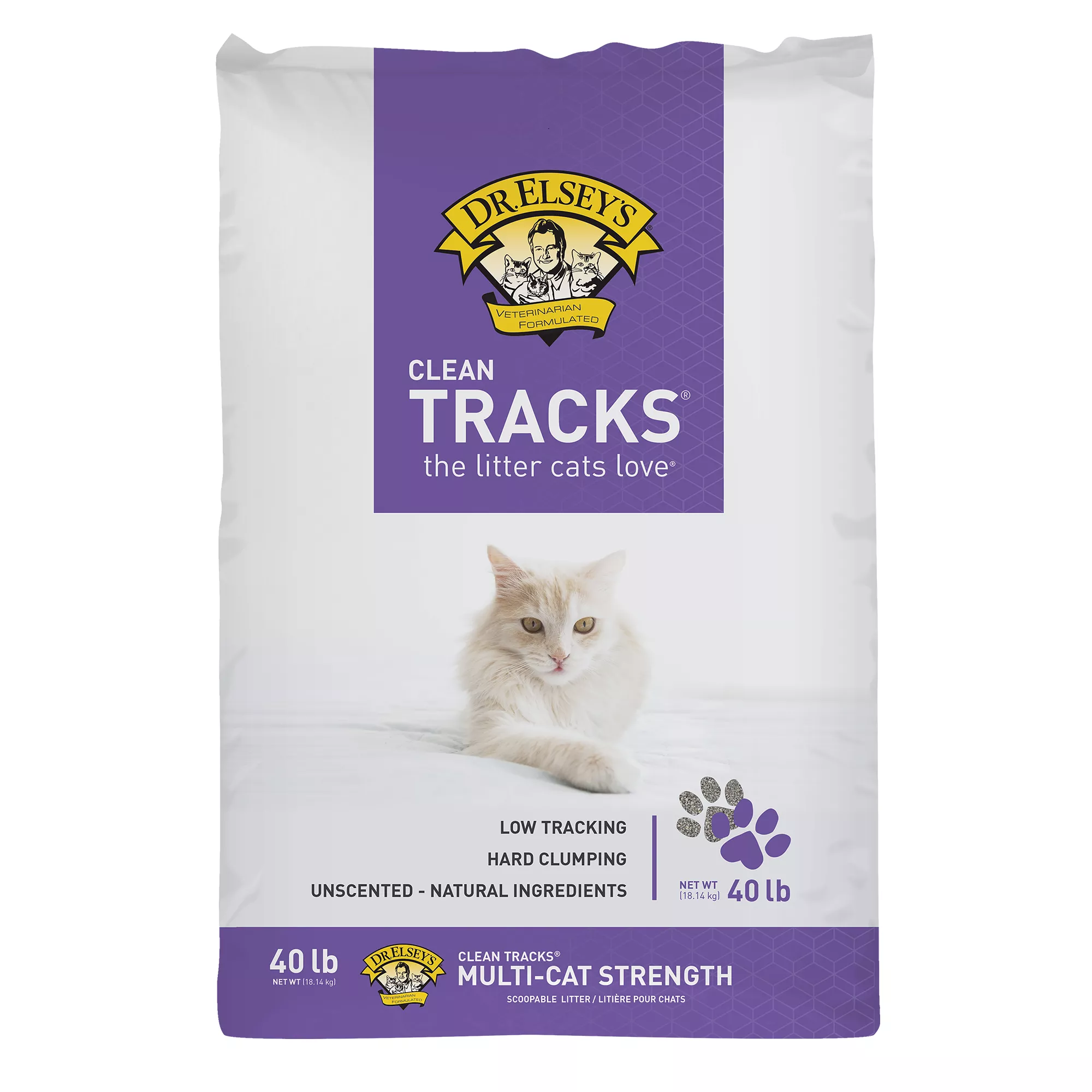 Dr. Elsey's Precious Cat Clean Tracks Clumping Multi-Cat Clay Cat Litter - Unscented, Low Tracking