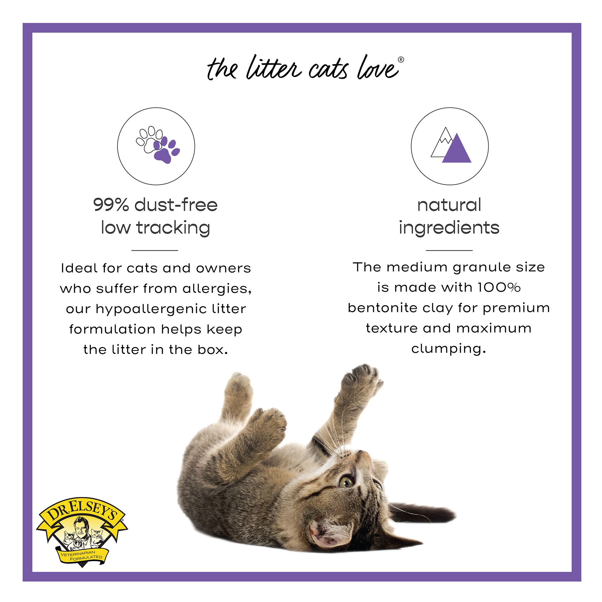 Dr. Elsey's Precious Cat Clean Tracks Clumping Multi-Cat Clay Cat Litter - Unscented, Low Tracking - thumbnail 4