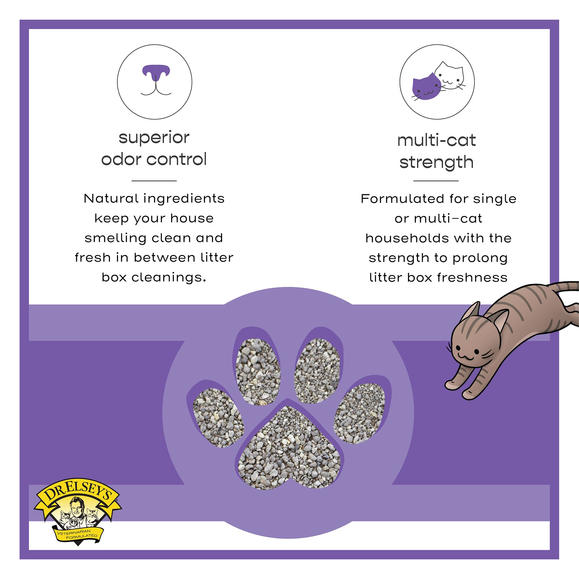 Dr. Elsey's Precious Cat Clean Tracks Clumping Multi-Cat Clay Cat Litter - Unscented, Low Tracking - thumbnail 5