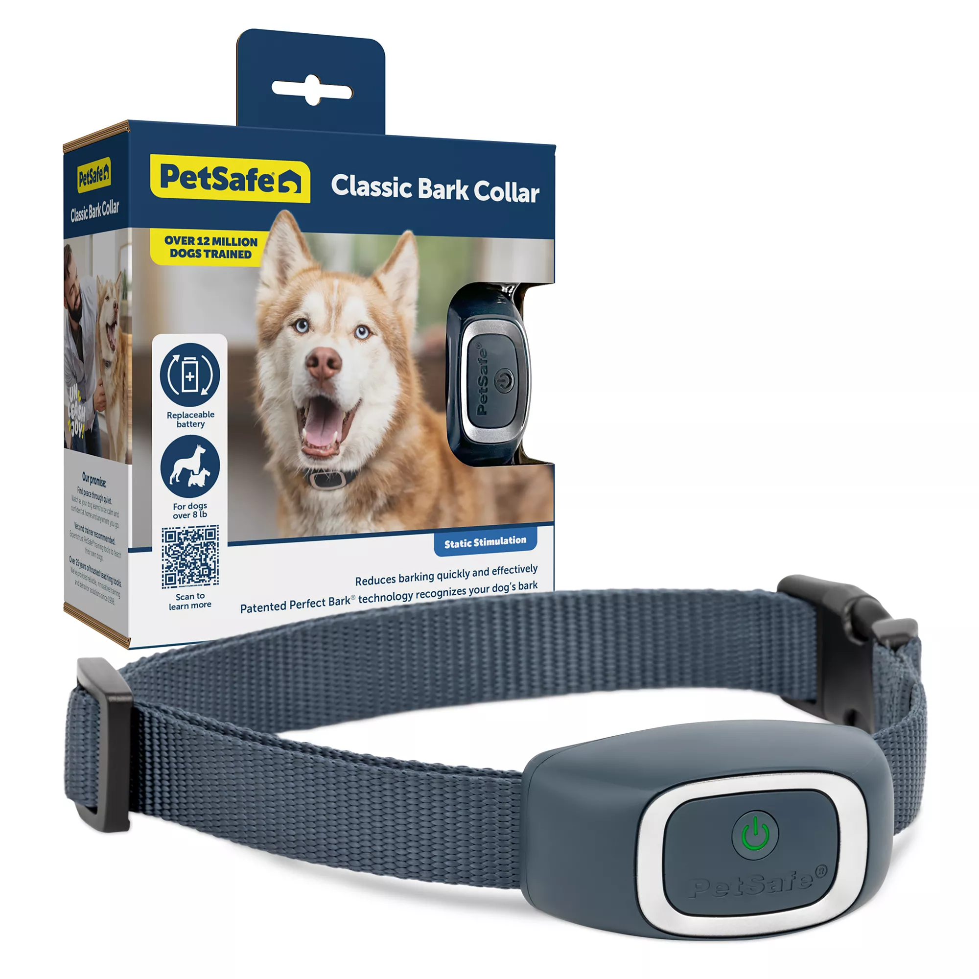 PetSafe® Bark Control Collar - Waterproof Basic Bark Control Collar for Dogs 8 lb +