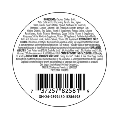 Simply Nourish® Original Puppy Wet Dog Food - 3 Oz., Stew - Image 7