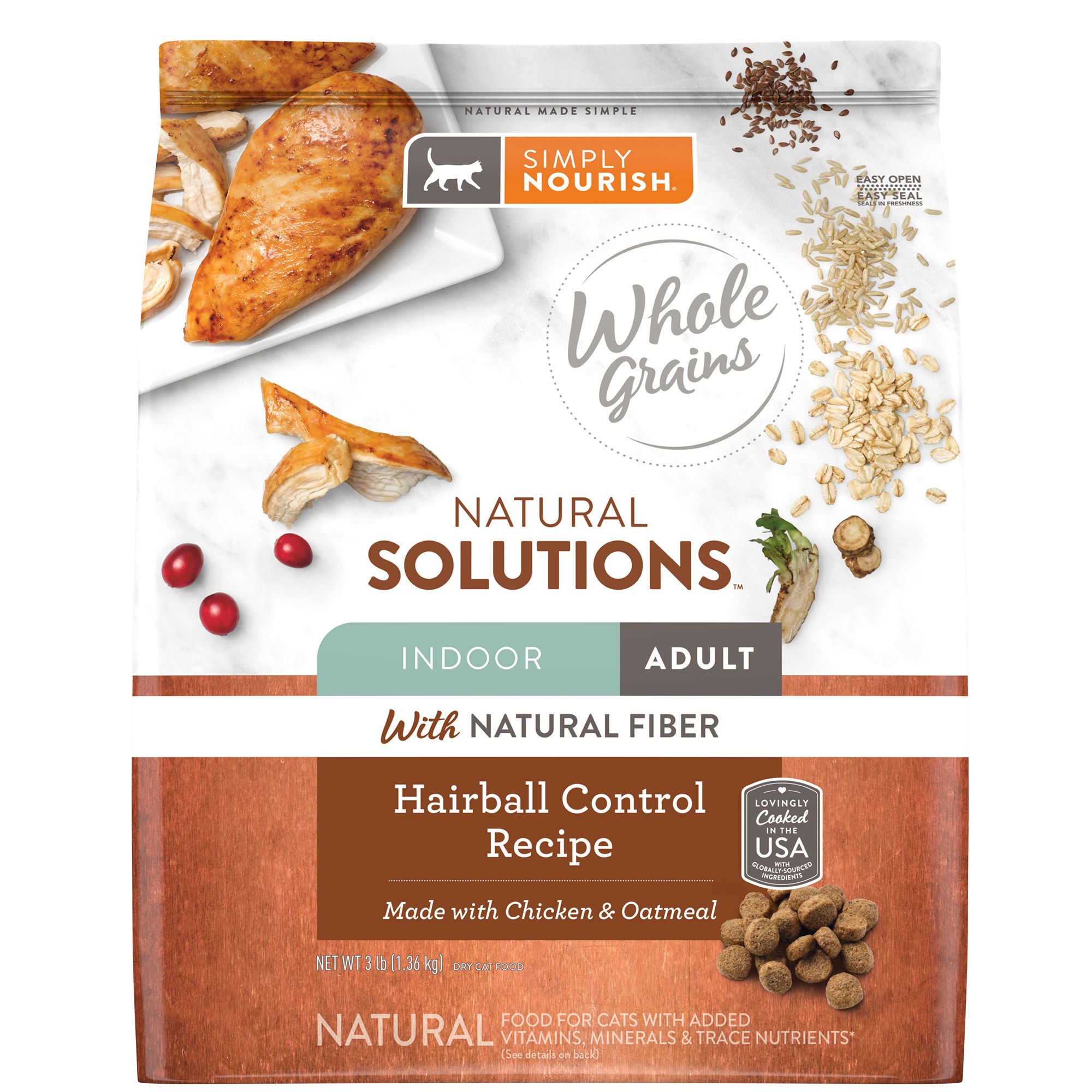 Simply Nourish Indoor Hairball Control Adult Dry Cat Food Natural With Grain Chicken Cat Dry Food Petsmart