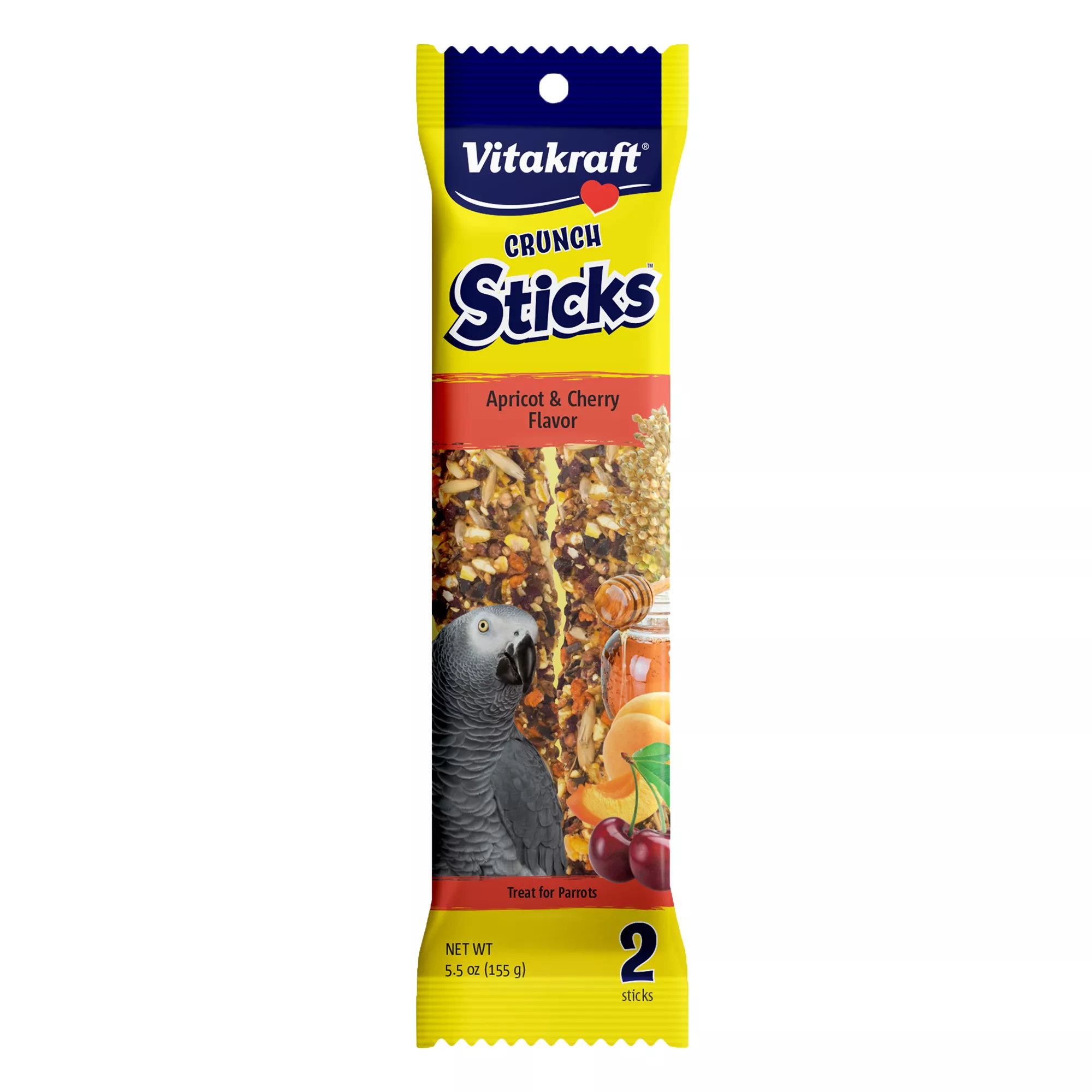 Vitakraft® Crunch Sticks Apricot & Cherry Parrot Treat