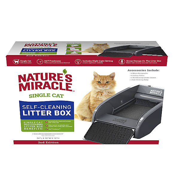 Nature's Miracle® Single Cat SelfCleaning Litter Box cat Litter