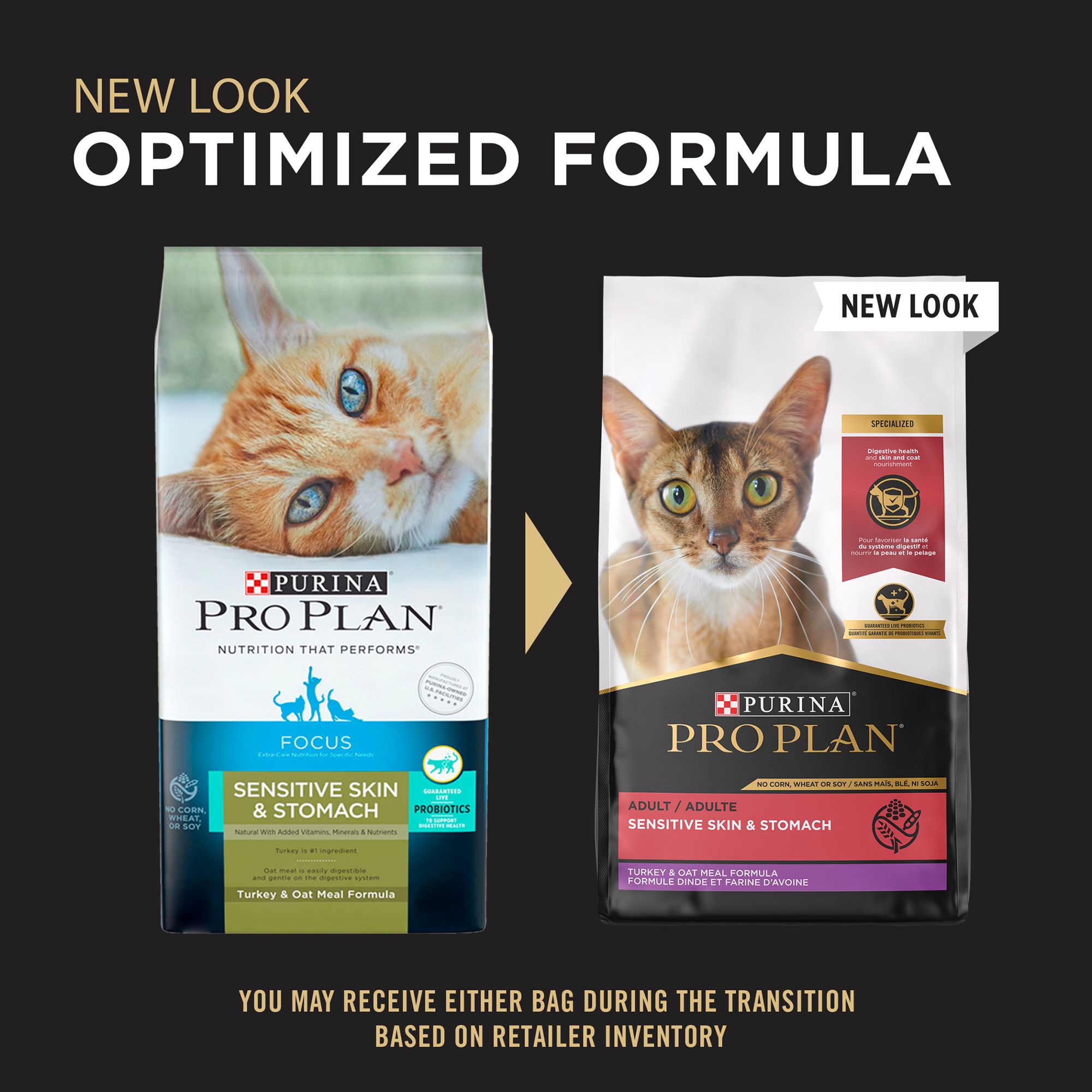 Purina Pro Plan Focus Adult Dry Cat Food Prebiotics Probiotics Turkey Oat Meal