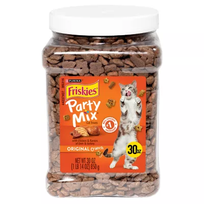 Product Purina® Friskies® Party Mix Adult Crunchy Cat Treats - 30oz