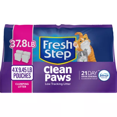 Fresh Step Clean Paws Multi Scented Litter with Febreze Clumping Cat Litter