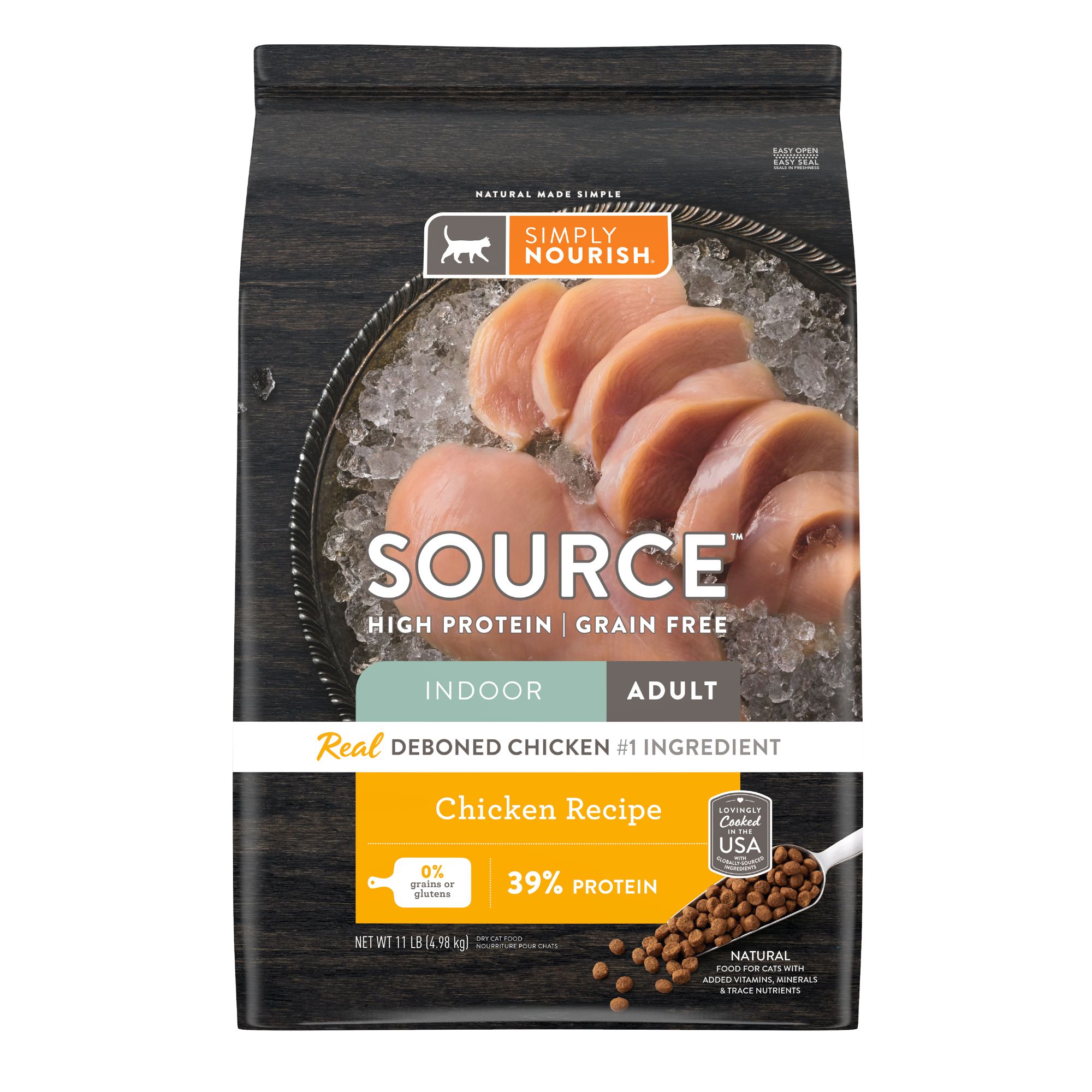 Simply Nourish Source Indoor Cat Dry Food Chicken Natural