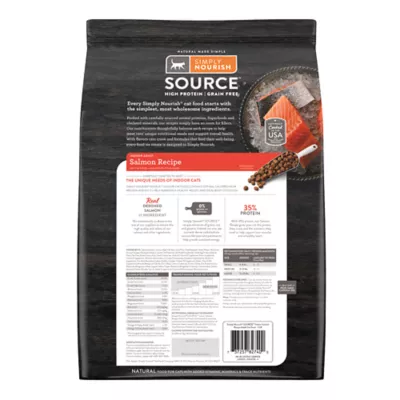 Product Simply Nourish® Source Indoor Cat Dry Food - Salmon, Natural, High-Protein, Grain Free