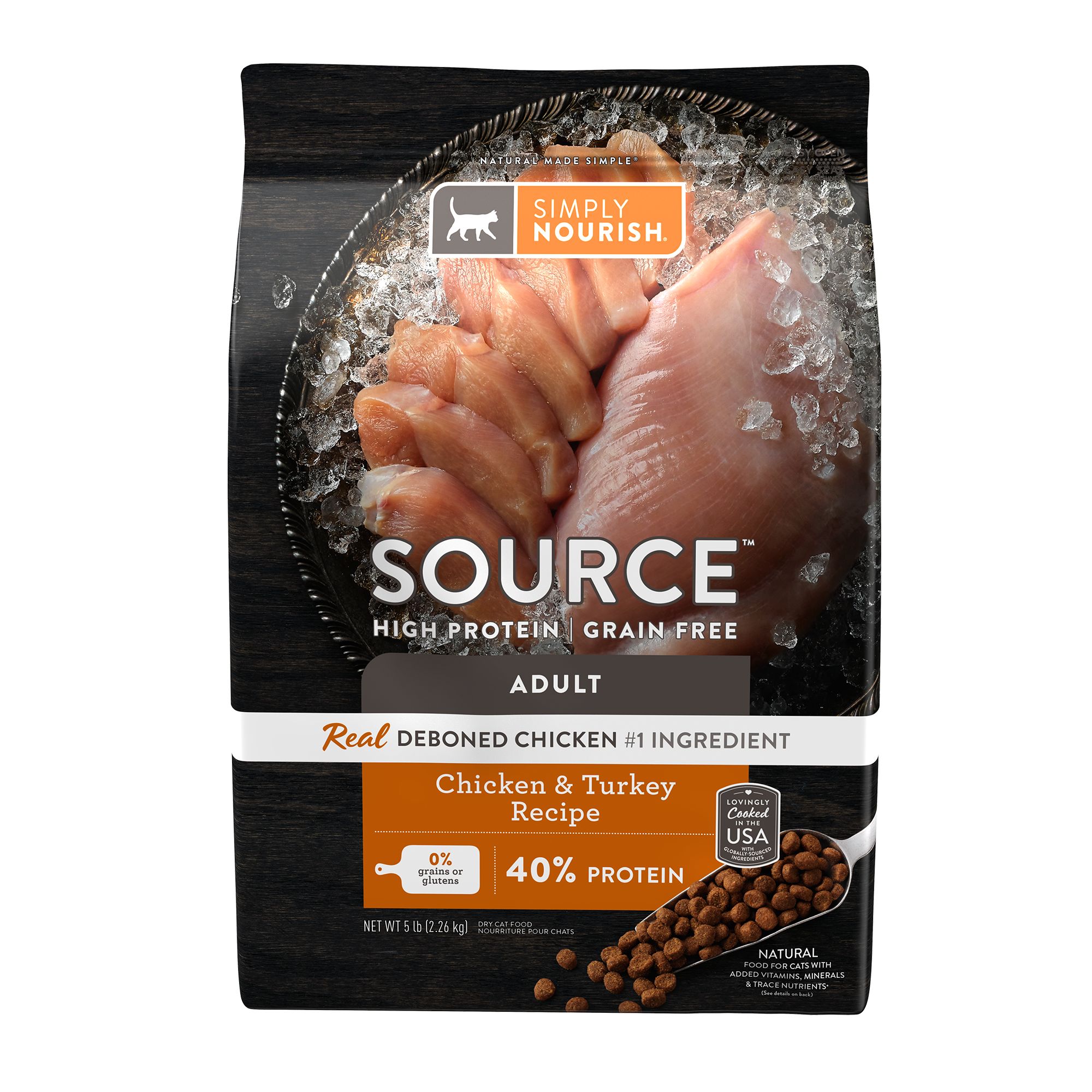 Simply Nourish Source Cat Dry Food Chicken Turkey Natural