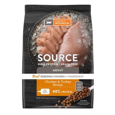 Product Simply Nourish® Source Cat Dry Food - Chicken & Turkey, Natural, High-Protein, Grain Free