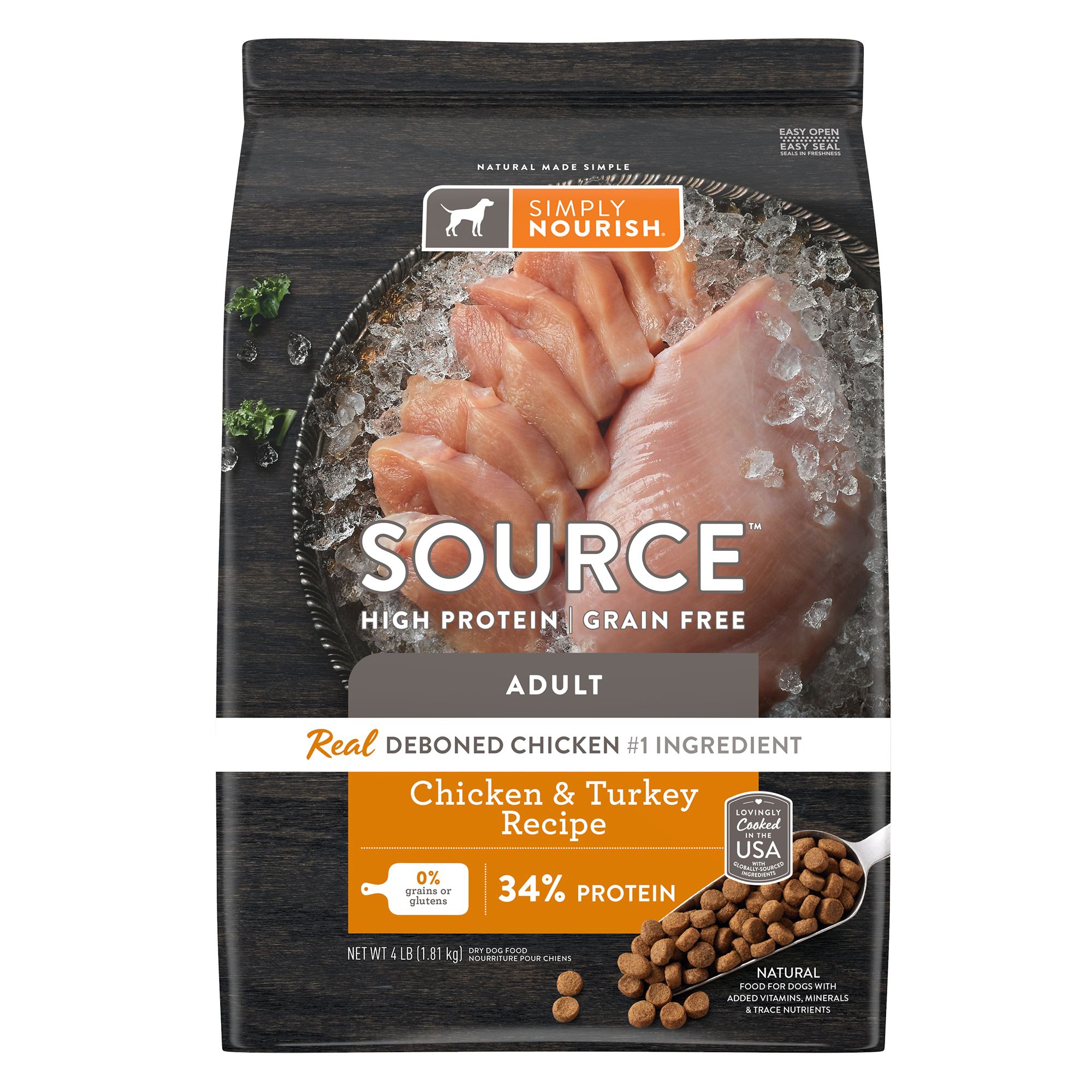 simply nourish high protein dog food