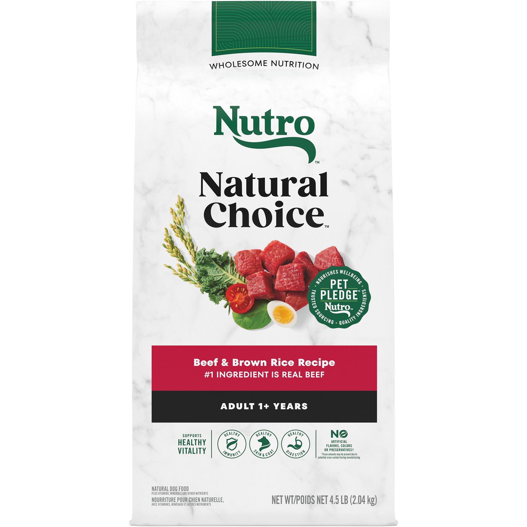 Nutro Natural Choice Adult Dry Dog Food Beef and Brown Rice Recipe 4.5 lbs