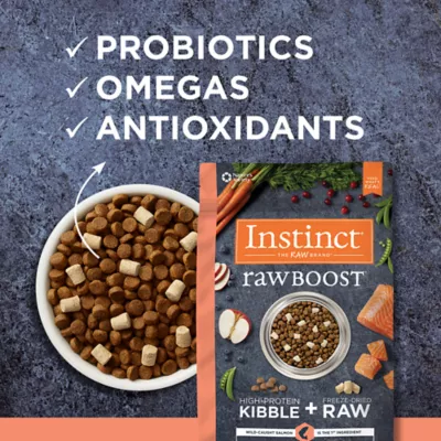 Product Instinct® Raw Boost Kibble + Freeze-Dried Raw All Life Stages Dry Dog Food - Raw, Grain Free, Salmon