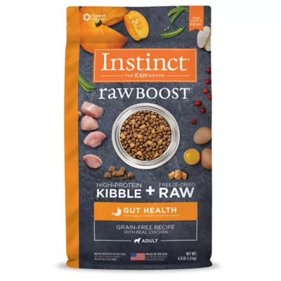 Product Instinct® Raw Boost Gut Health Kibble + Freeze-Dried Raw Adult Dry Dog Food - Grain Free, Chicken