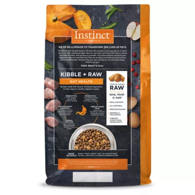 Product Instinct® Raw Boost Gut Health Kibble + Freeze-Dried Raw Adult Dry Dog Food - Grain Free, Chicken