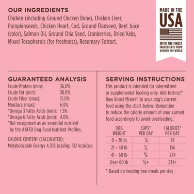 Product Instinct® Raw Boost Mixers® Skin & Coat Health All Life Stages Dog Food Topper - Raw, Grain Free