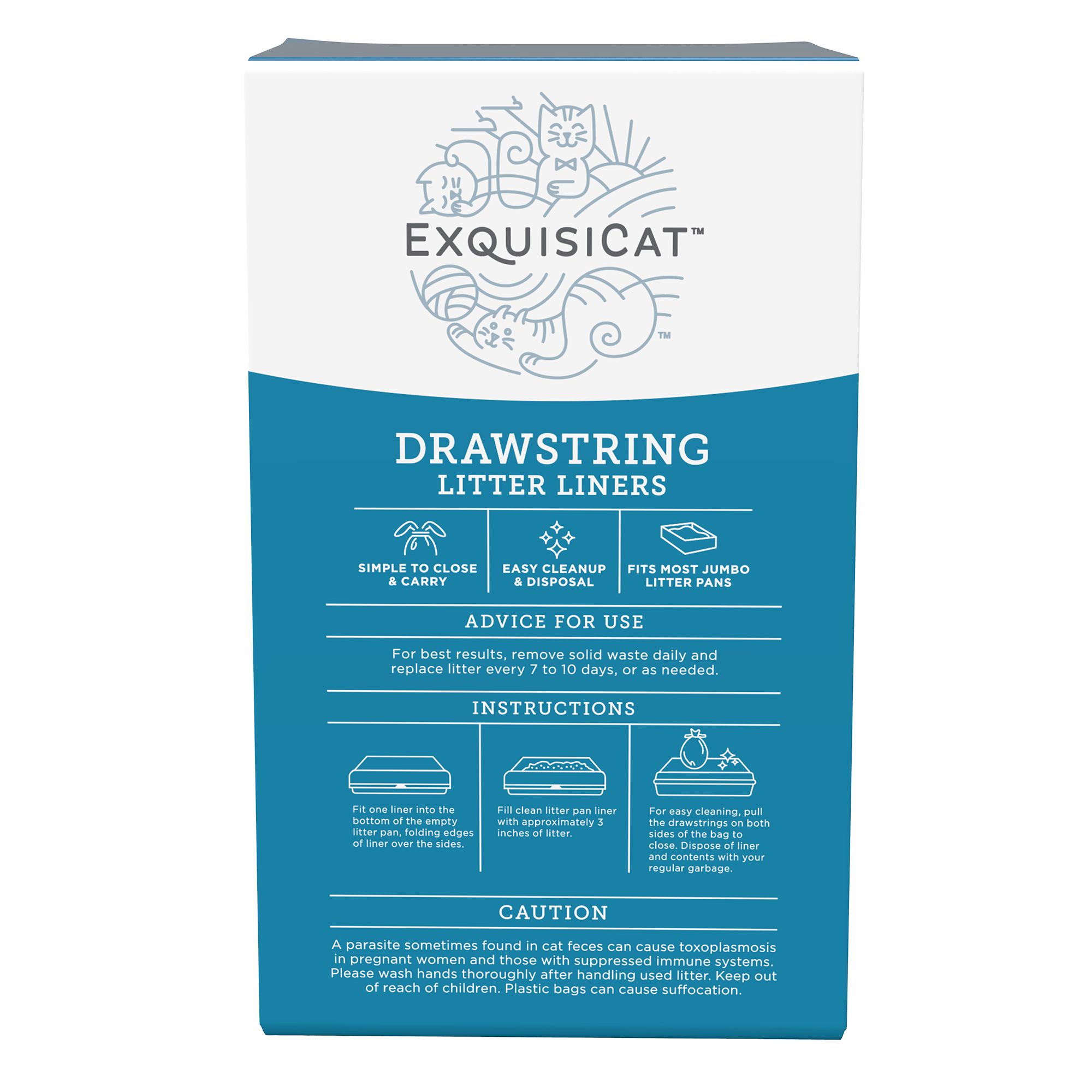 Whisker city drawstring store litter pan liners