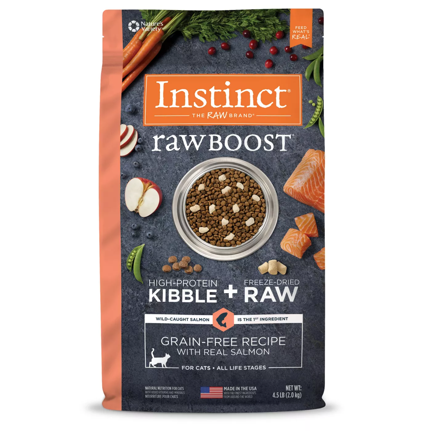 Instinct Raw Boost Cat Food Natural Grain Free Recipe Freeze Dried Raw Salmon