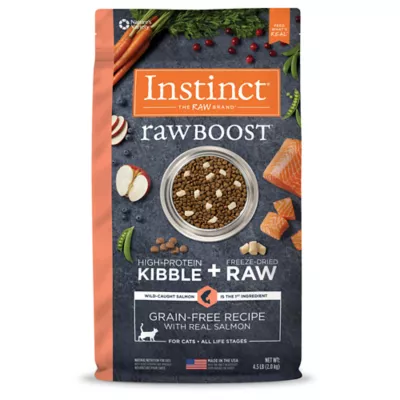 Product Instinct® Raw Boost Cat Food, Natural, Grain Free Recipe, Freeze Dried Raw, Salmon