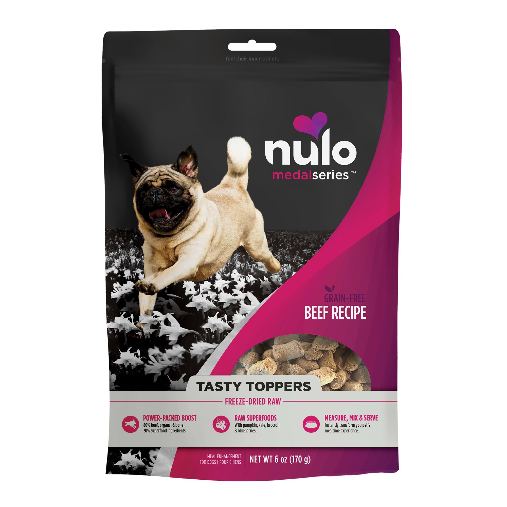 Nulo MedalSeries All Life Stage Dry Dog Food Topper Beef dog