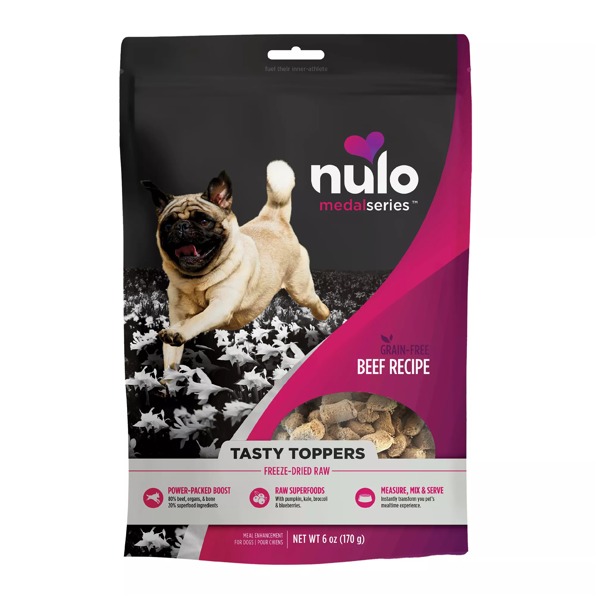 Nulo MedalSeries All Life Stage Dry Dog Food Topper - Beef