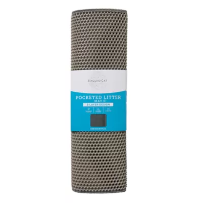ExquisiCat® Pocketed 2-Layer Cat Litter Trapping Mat, Gray, 24" x 30" - Image 6
